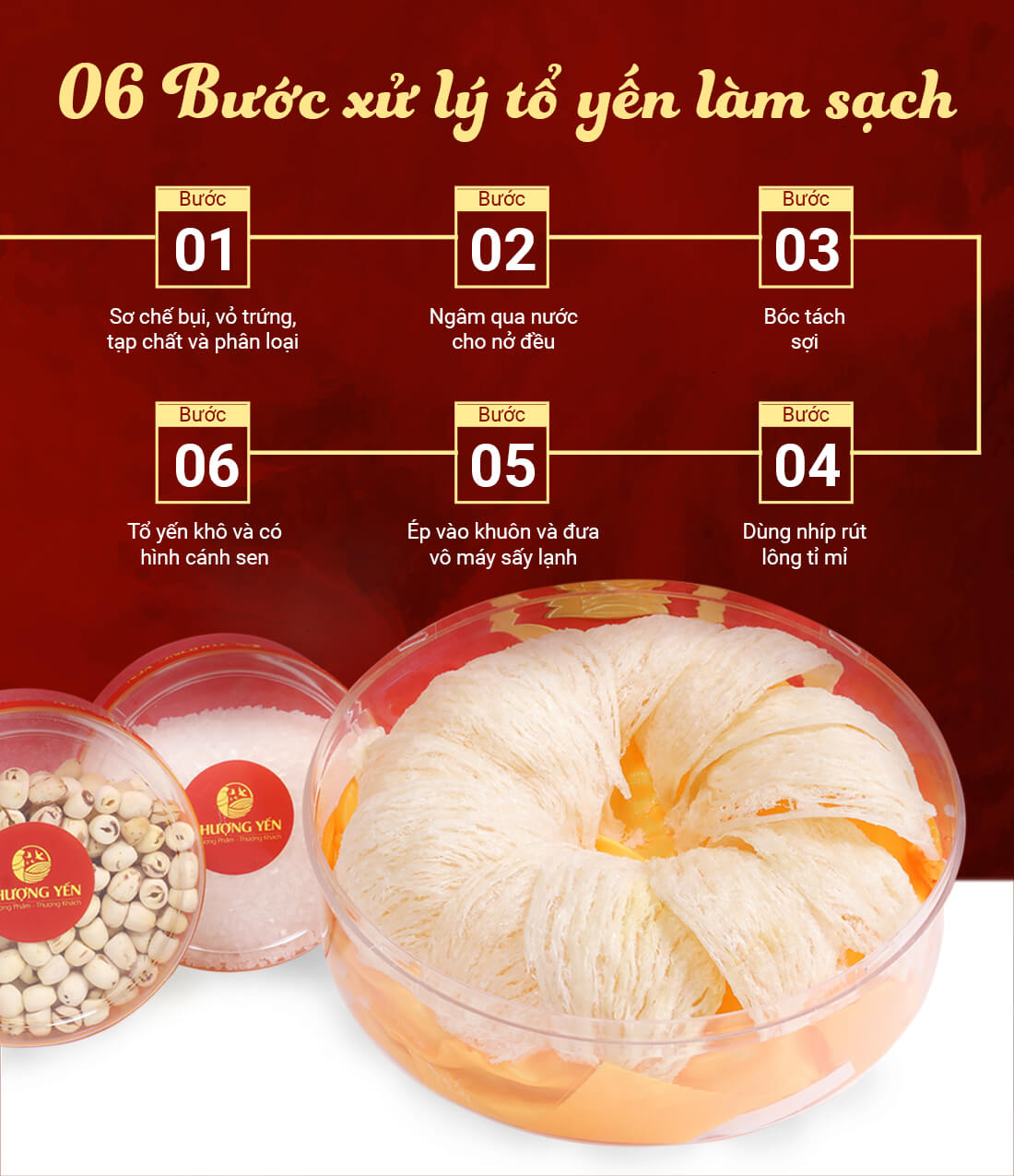 Tổ yến làm sạch 50gr – Tiêu chuẩn thường Tổ yến làm sạch 50gr – Tiêu chuẩn thường